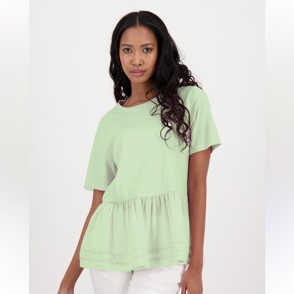 BUFFALO DAVID BITTON, NWT peplum top, medium